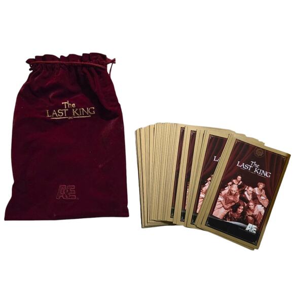 A&E Last King 2003 Mini Series Collectible Oversized Playing Cards & Velvet Bag - Picture 1 of 3